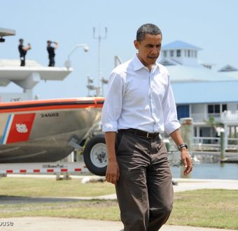 President Obama Before Speech on the BP Deepwater Horizon Oil Spill