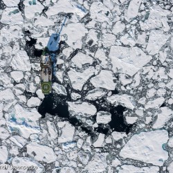 Arctic Sunrise in Greenland Pack Ice