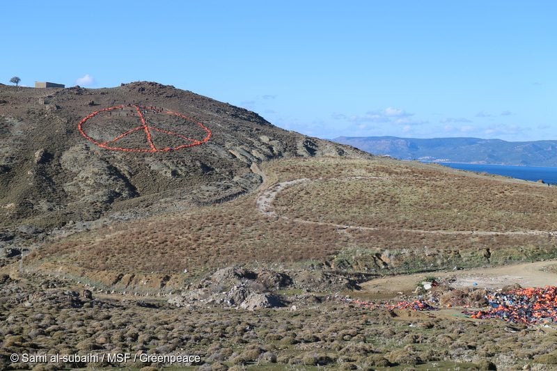 Peace Sign in Lesbos