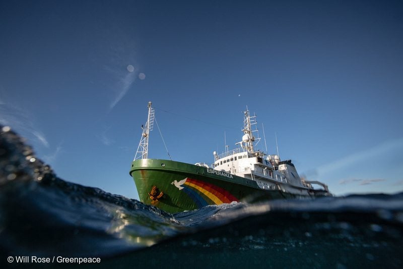 The Esperanza departs from the port of Diego Suarez. The Greenpeace vessel is in North Madagascar embarking on a new campaign in the Indian Ocean.