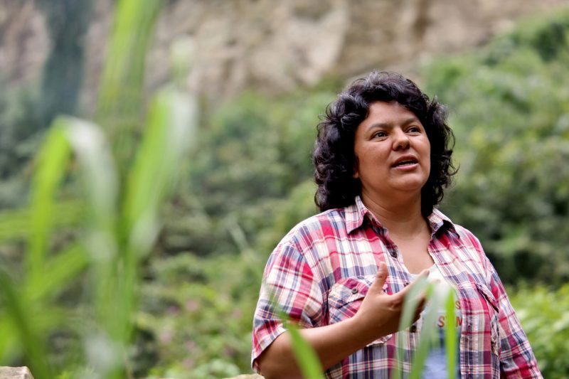 Berta Cáceres in 2015. Photo by Goldman Environmental Prize.
