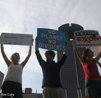 Protest at ExxonMobil Shareholders Meeting in Dallas