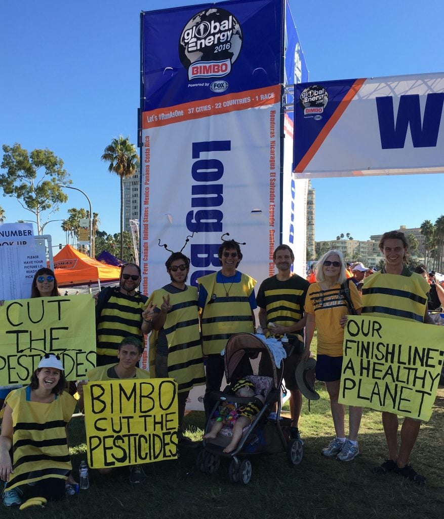 Activists in Long Beach, CA participated in Bimbo's Global Energy Race.