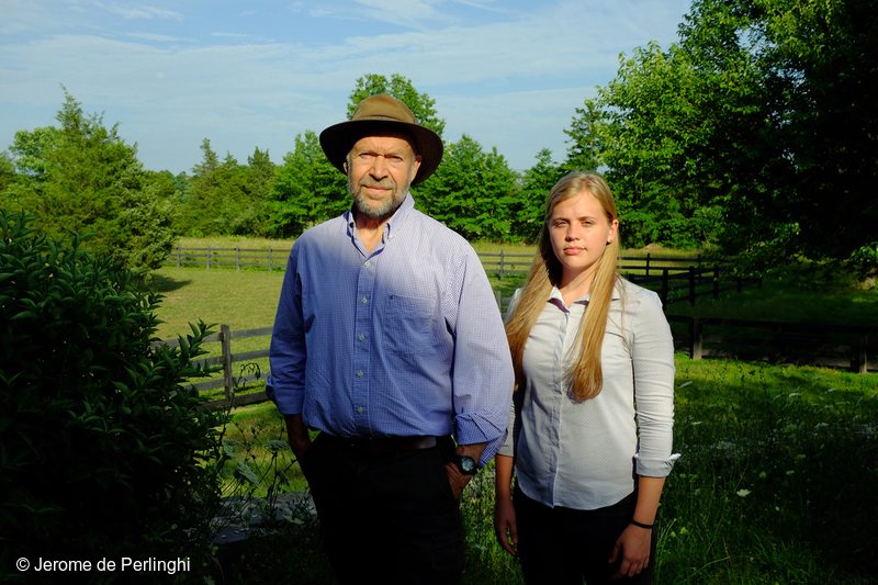 Portrait of James Hansen with grand doughter Sophie Kivlehan