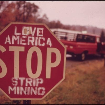 Local opposition to strip mining in Southern Ohio, October 1973