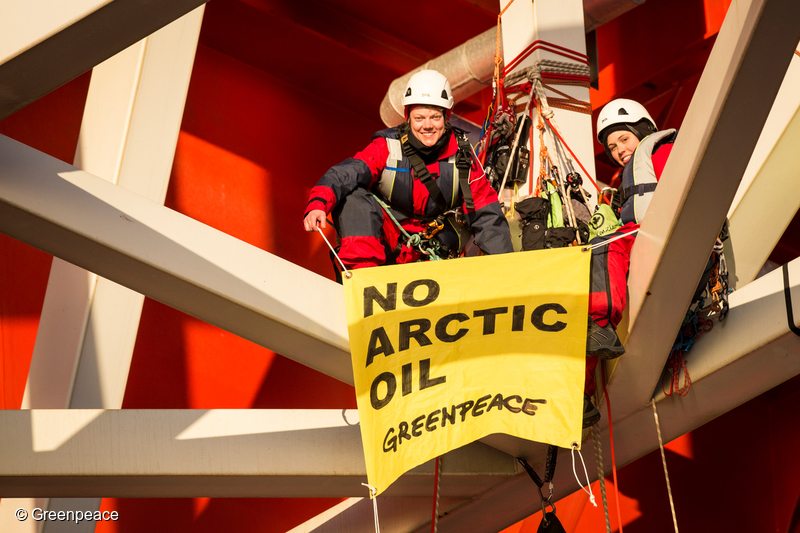 In 2014, activists from eight countries scaled and occupied Statoil contracted oil rig Transocean Spitsbergen to protest the company's plans to drill the northernmost well in the Norwegian Arctic at the Apollo Prospect of the Barents Sea. Now, Greenpeace is challenging Arctic drilling leases in Norway's supreme court.